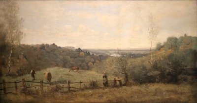 The Heights of Sèvres. Closed Pasture by Jean Baptiste Camille Corot